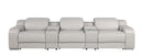 1116 - 5-Piece Modular Power Reclining Sofa In With 3 Power Recliners & Power Headrests