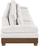 Turin - Chenille Fabric Upholstered Modular Sectional - Cream