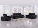 1208 - Leather Reclining Set (Sofa, Loveseat & Chair With 6 Power Recliners)