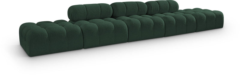 Ames - 5 Piece Boucle Upholstered Modular Sofa With 2 Armless Seats