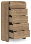 Gramburg - Five Drawer Chest - Warm Natural Brown