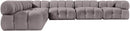 Orin - Velvet 6 Piece Modular L-Shaped Sectional
