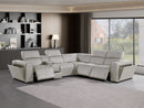 1224 - 6-Piece L-Shaped Sectional Sofa In With 3 Power Recliners & Power Headrests