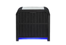 Beckett - Nightstand With LED, Cooler And Speaker - Black / White