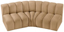 Arc - Velvet 3 Piece Modular Corner Sofa