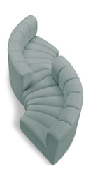 Arc - Faux Leather 4 Piece Curved Modular Sofa