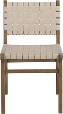 Entwine - Vegan Leather Upholstered Dining Chair - Painted Brown
