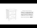 Kerisden - Two Drawer Night Stand - White / Brown