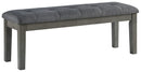 Hallanden - Large UPH Dining Room Bench - Black / Gray