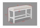 Wendy - Counter Height Bench - White / Beige