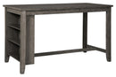 Caitbrook - Rectangular Dining Room Counter Table - Gray