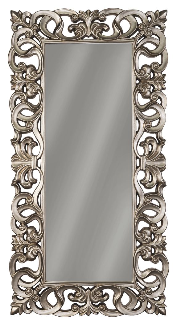 Lucia - Floor Mirror - Antique Silver Finish