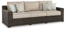 Coastline Bay - Sofa With Cushion - Brown