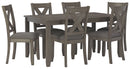 Caitbrook - RECT DRM Table Set (Set of 7) - Gray