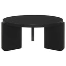 Cordova - Round Solid Wood Coffee Table - Black