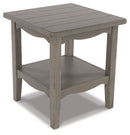 Charina - Square End Table - Antique Gray