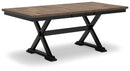 Wildenauer - Rectangular Dining Extension Table - Brown / Black