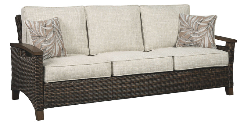 Paradise Trail - Sofa with Cushion - Medium Brown