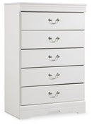 Anarasia - Five Drawer Chest - White