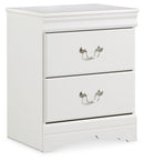 Anarasia - Two Drawer Night Stand - White
