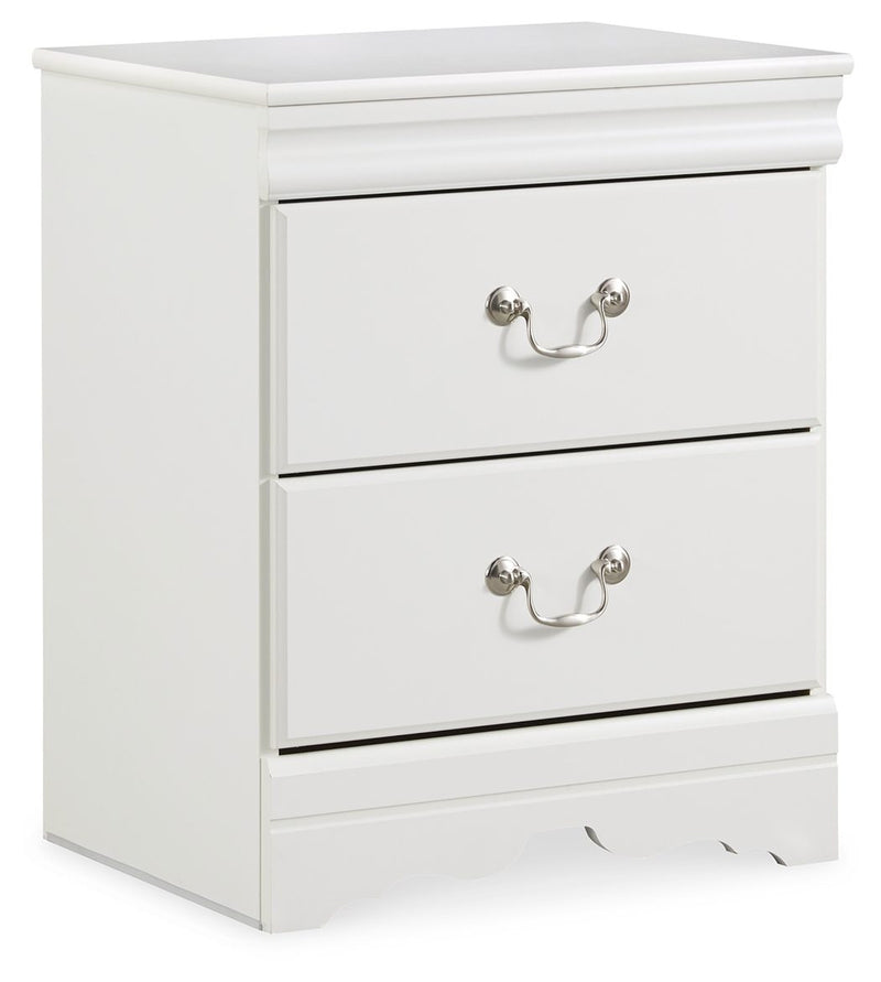 Anarasia - Two Drawer Night Stand - White